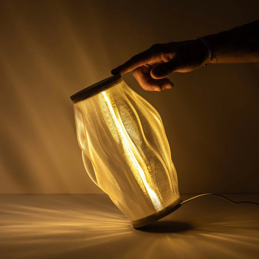 Lampe design LED effet flamme, luminaire artistique fabriqué en France